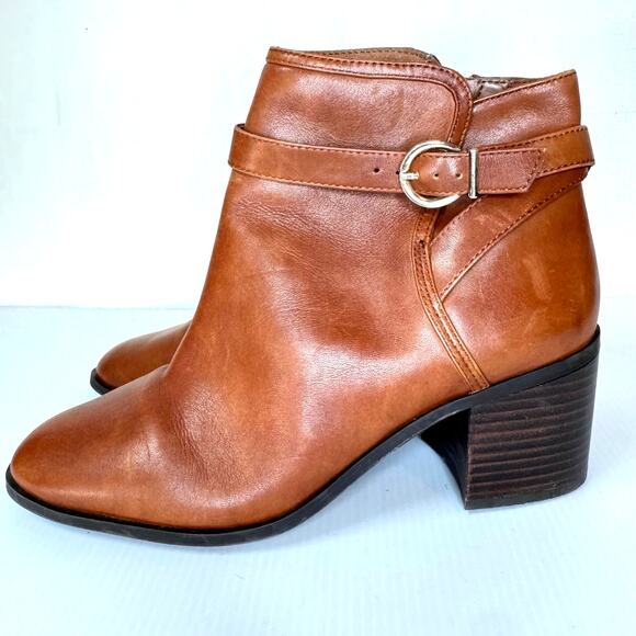 ESSEX LANE Boots Size 9.5 Leather Buckle Equestrian Preppy Minimalist Fall - Picture 2 of 12